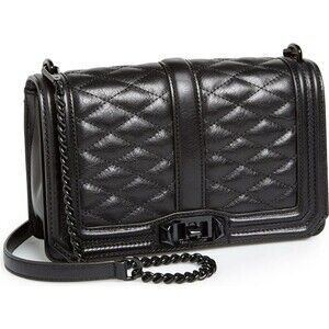 Rebecca Minkoff Black Love Crossbody Quilted Leather Black Crossbody